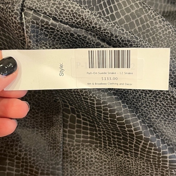 KRAZY LARRY Pull on Suede Snake Pattern Pants - Picture 3 of 3